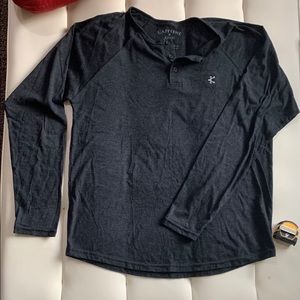 Kaffein and Kilos long sleeve button shirt